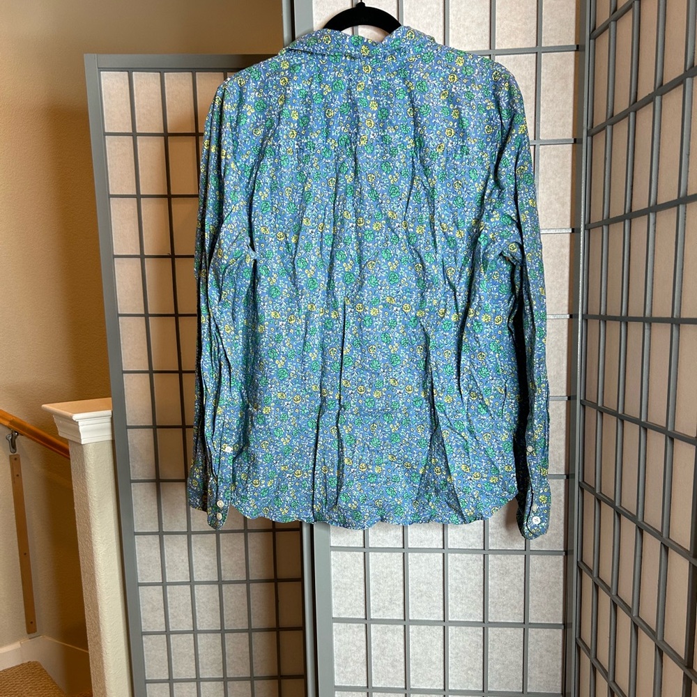 J. Crew Blue Floral Button-down Shirt - Picture 4 of 4